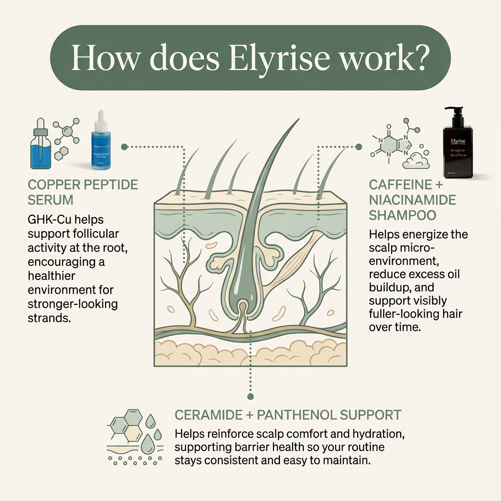Elyrise Hair Growth Copper Peptide (GHK-Cu) Serum